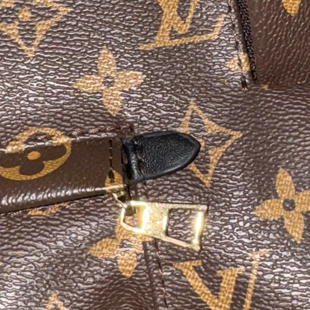 Louis Vuitton Brown Monogram Canvas Tote with Black Straps - Picture 5 of 10